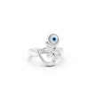 Silver Evil eye Om Ring