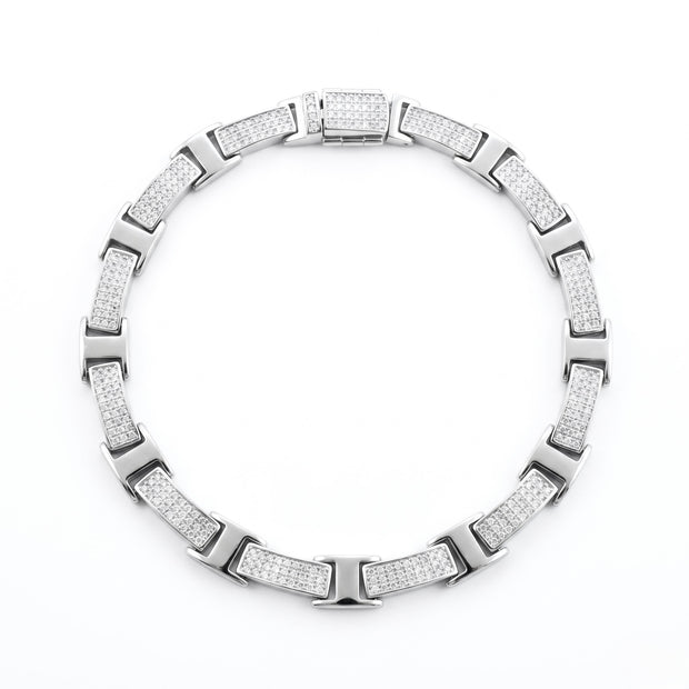 Iced Panel H-Link Bracelet