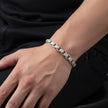 Radiant Oval Cuban Silver Bracelet