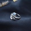 Silver Evil eye Om Ring