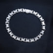 Iced Block Staple Link Bracelet