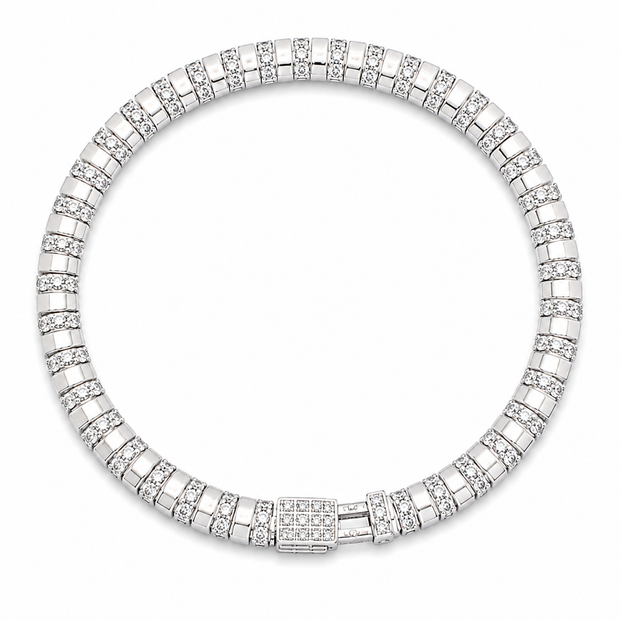 Iced Alternating Bar Bracelet