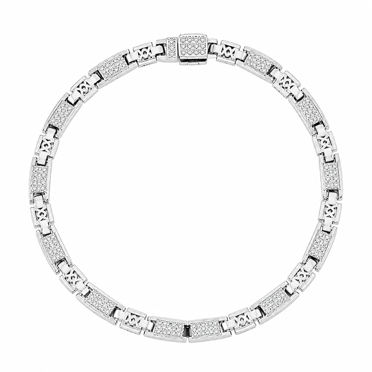 Iced Panel Hourglass Bracelet