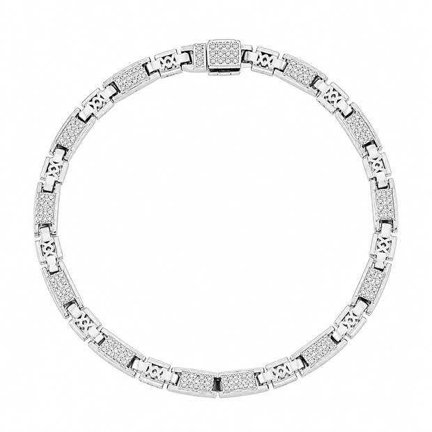 Iced Panel Hourglass Bracelet