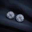 Regal Cluster Stud Silver Earrings