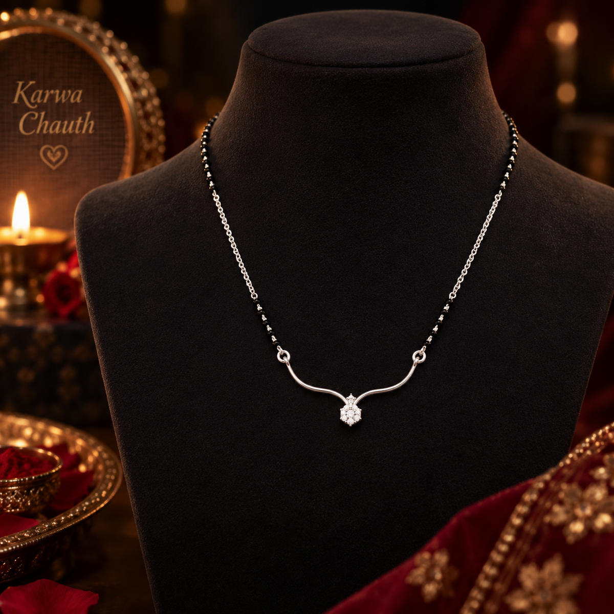 Floral Cluster Mangalsutra