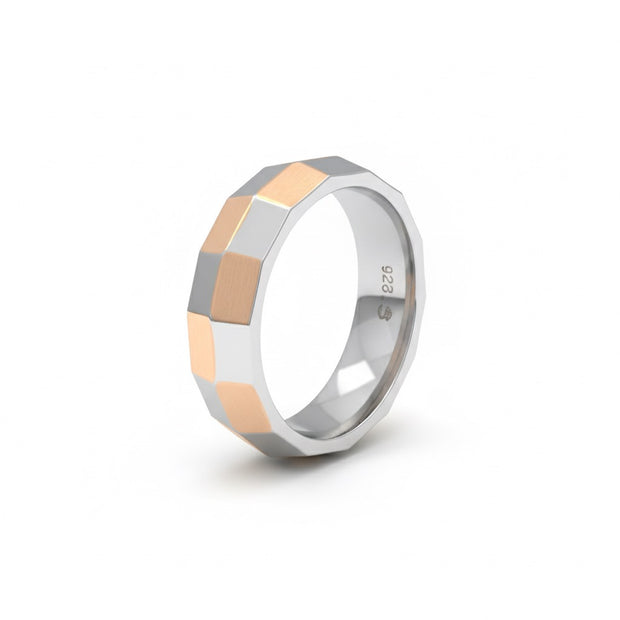 Mosaic Prism Dual-Tone Statement Band