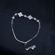 Pink Clover Silver Bracelet