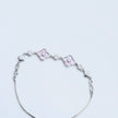 Pink Clover Silver Bracelet