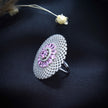 Pink Stone Cocktail Statement Ring