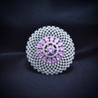 Pink Stone Cocktail Statement Ring
