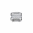 Grandeur Wide Pave Silver Band