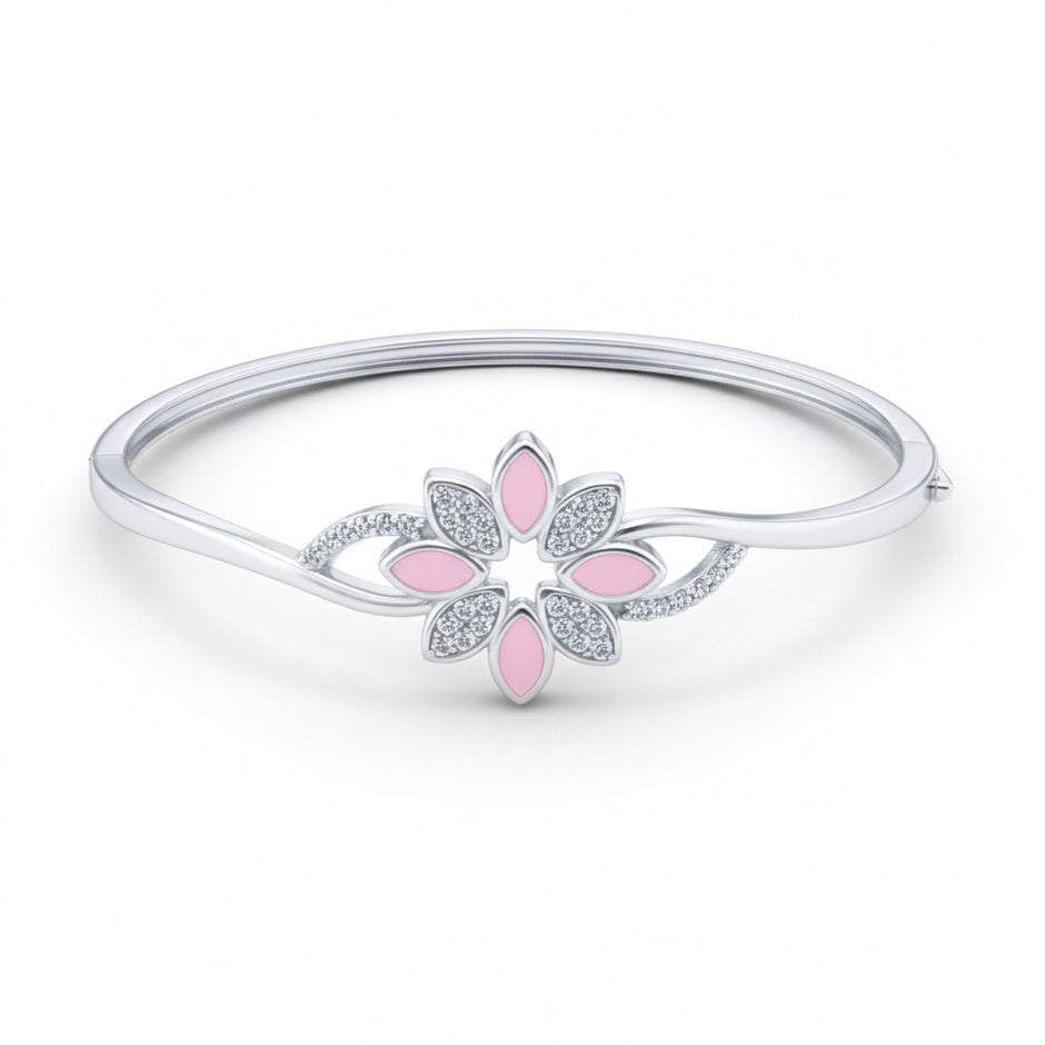 Pink Lotus Kada Bracelet