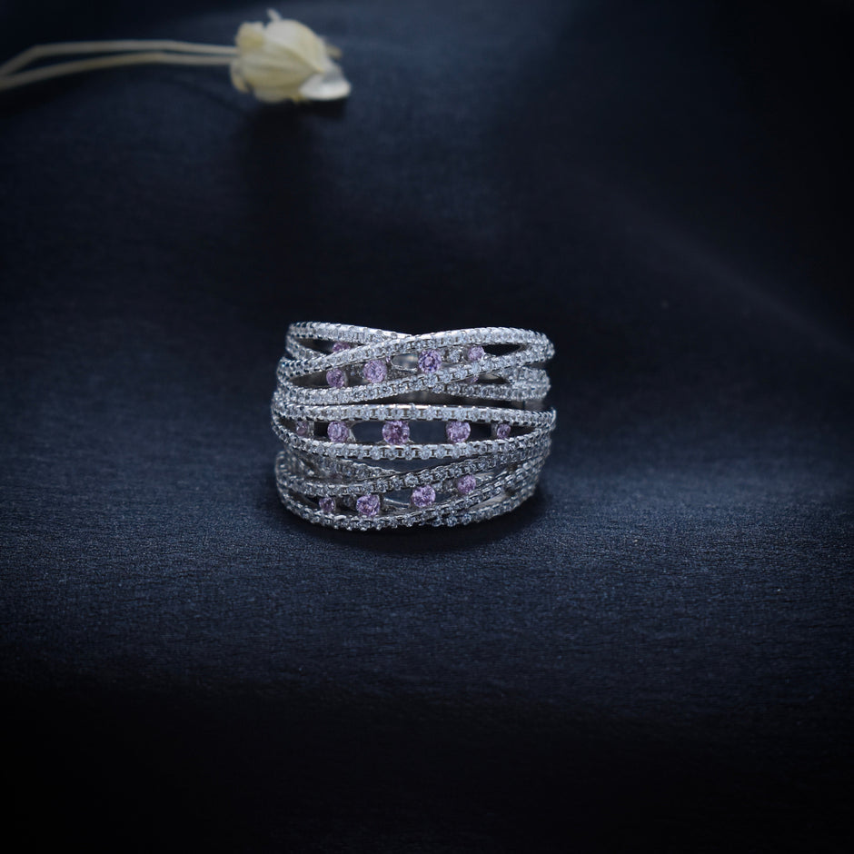 Silver Slit Band Ring