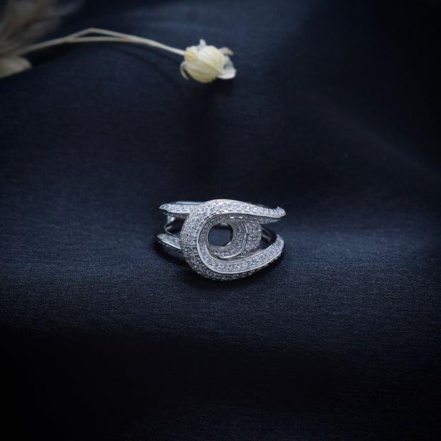 Silver Infinity Twist Ring