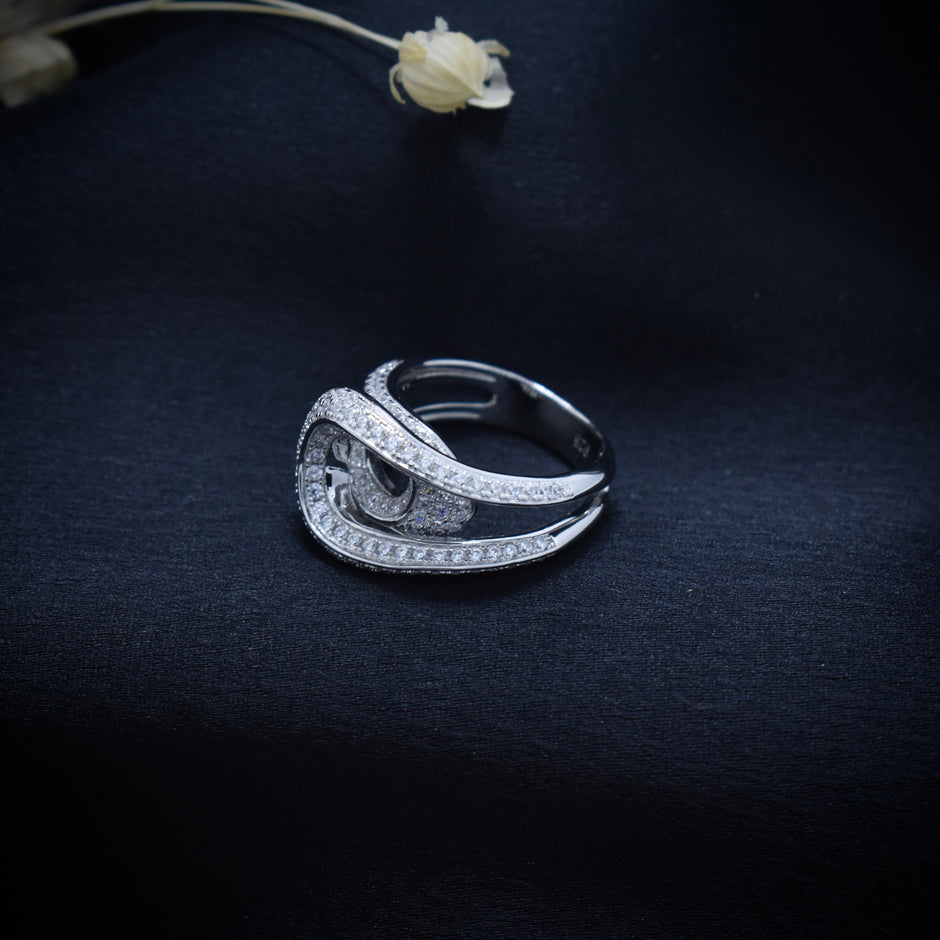 Silver Infinity Twist Ring