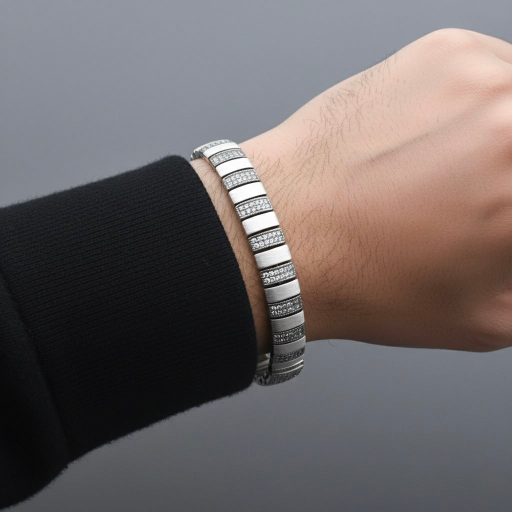 Panel Shine Silver Bracelet