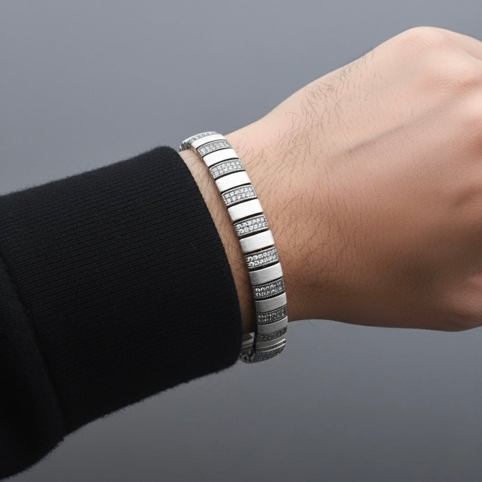 Panel Shine Silver Bracelet