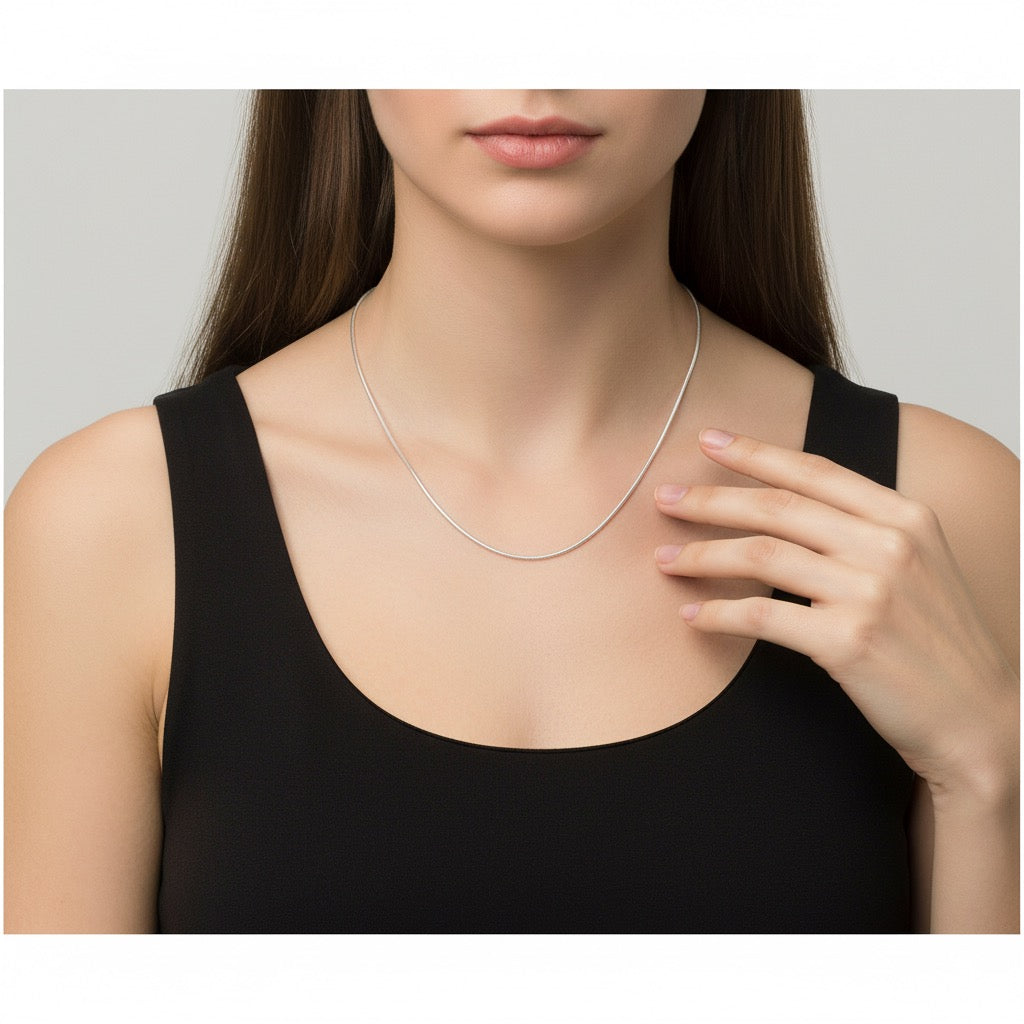 Blade Curve Silver Chain