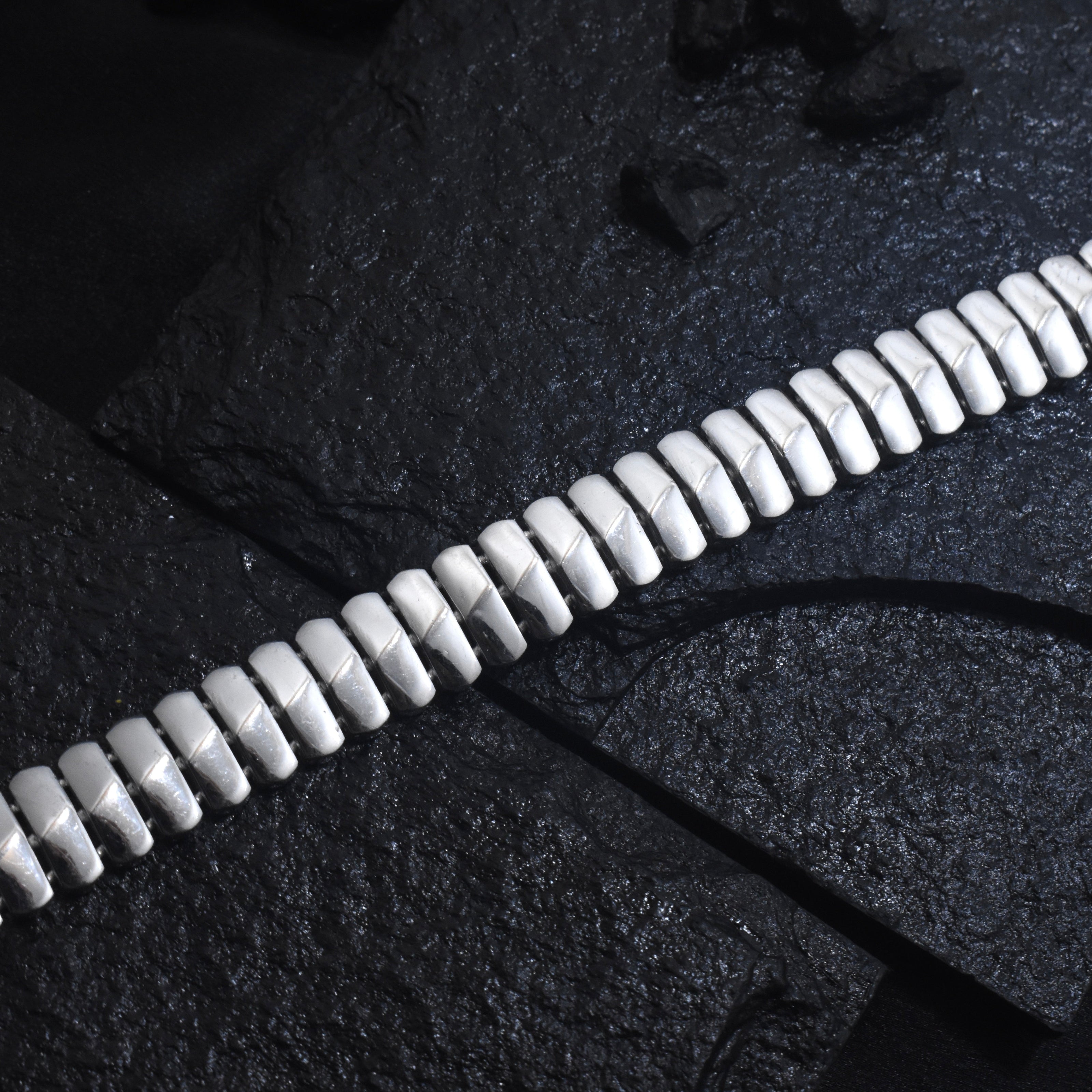 Luxury Flat Link Heavy Silver Bracelet