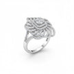 Square Cluster Swirl Cocktail Ring