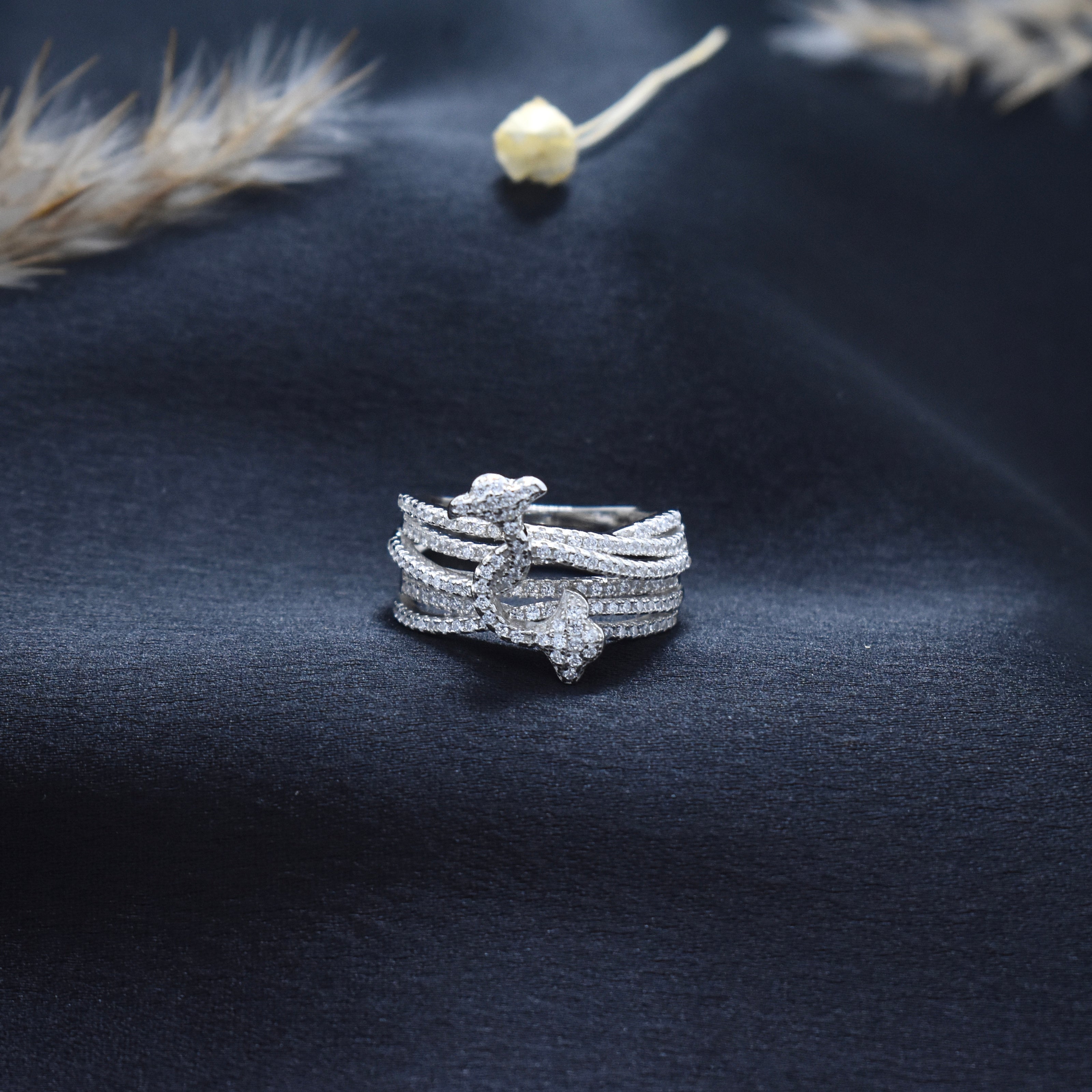Interwoven Multi-Band Knot Statement Ring