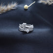 Intricate Pave Knot Silver Ring