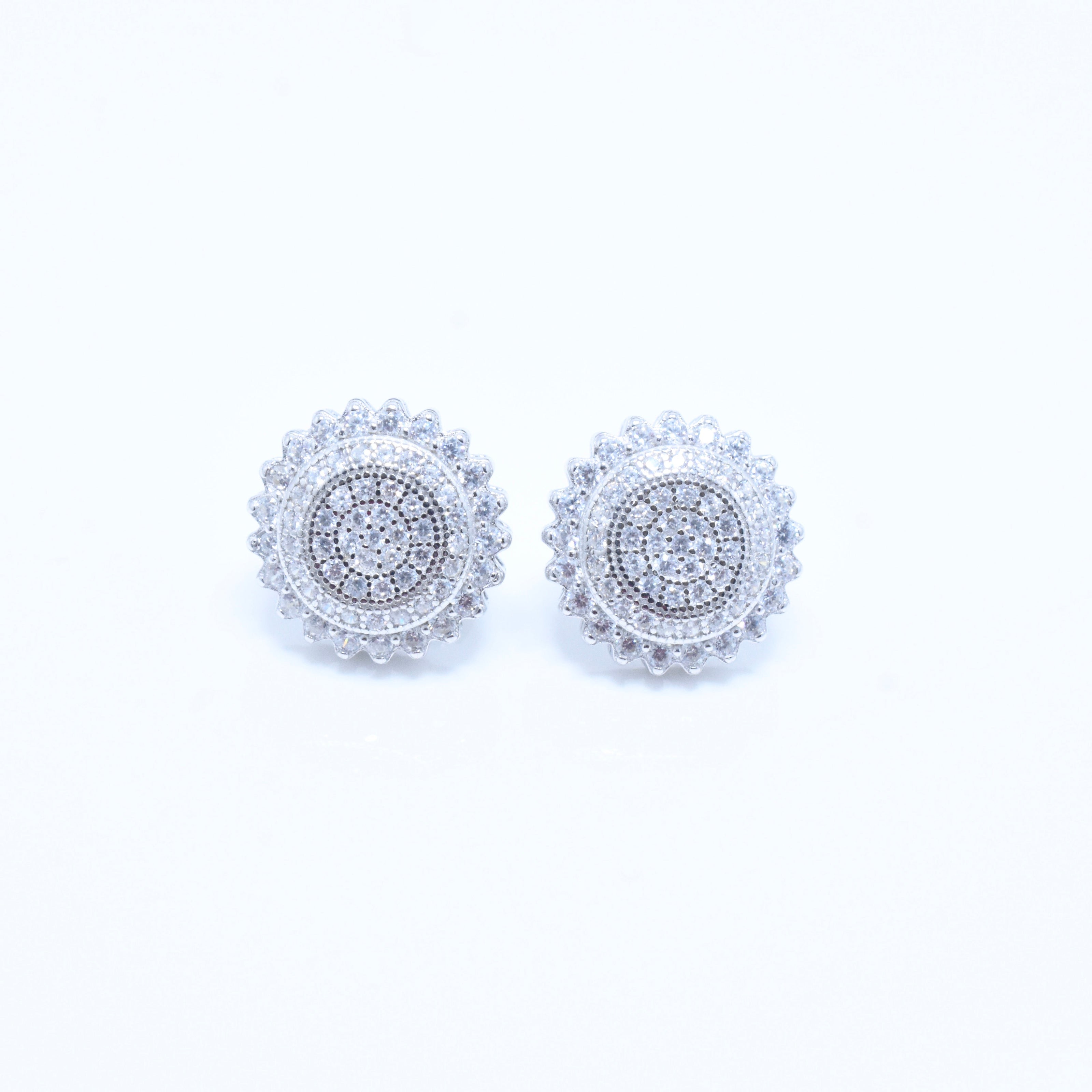 Grand Vintage Floral Silver Earrings