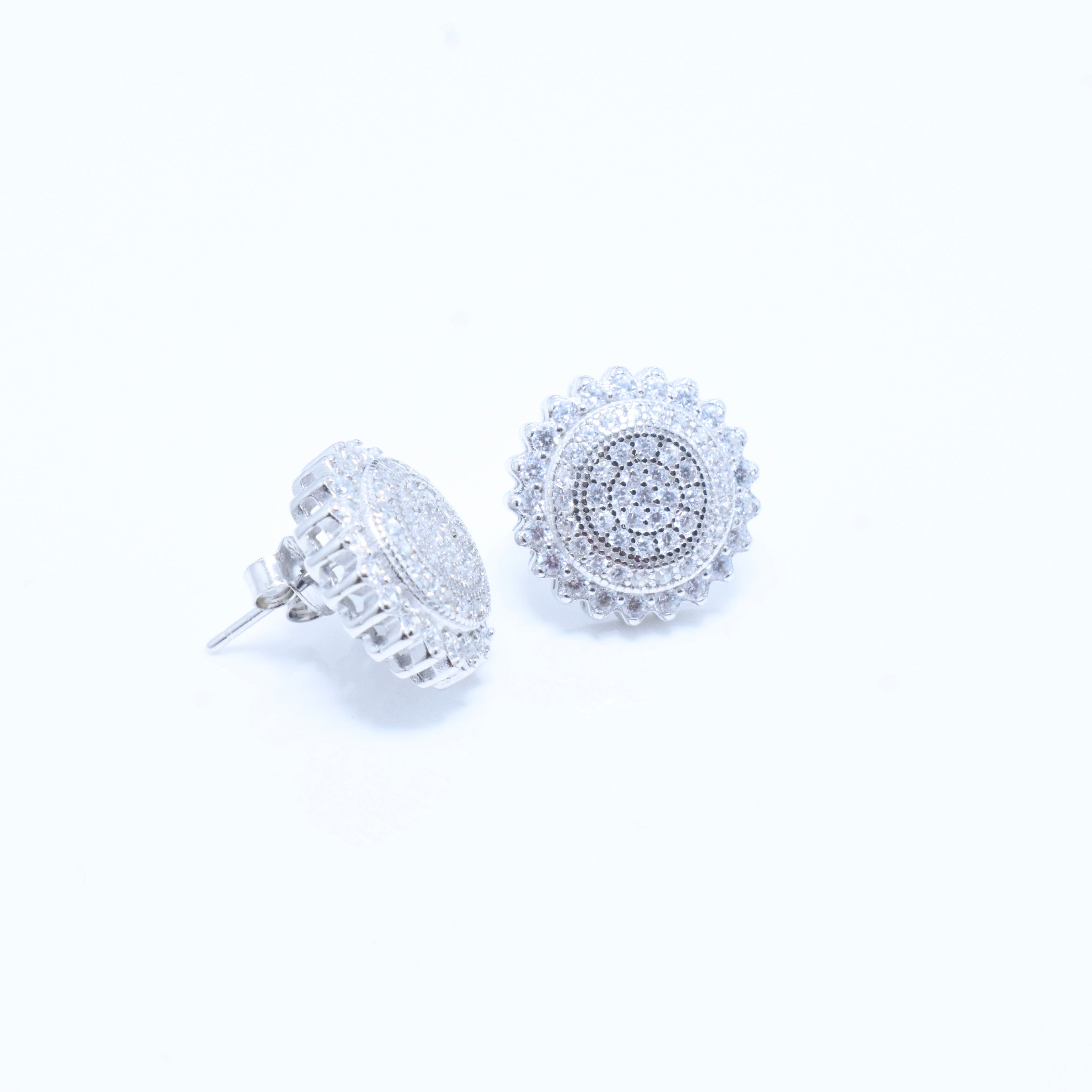Grand Vintage Floral Silver Earrings