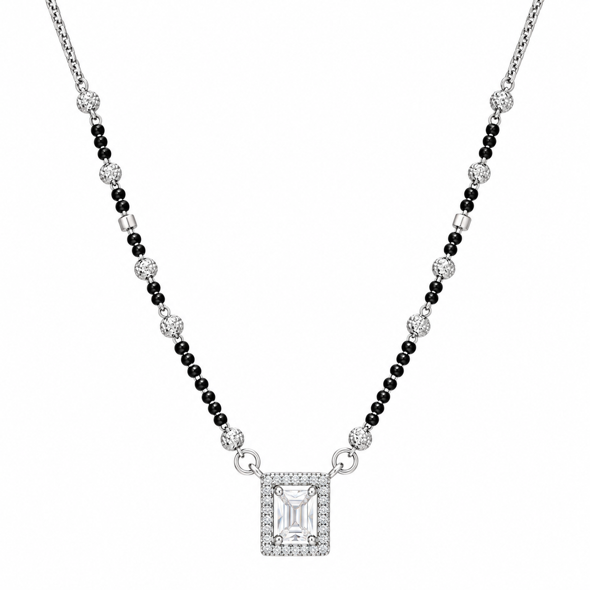 Crystal Rectangle Mangalsutra