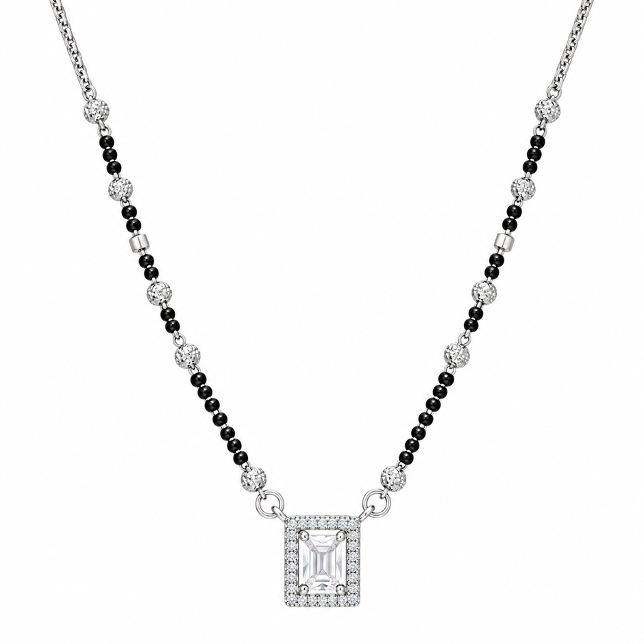 Crystal Rectangle Mangalsutra