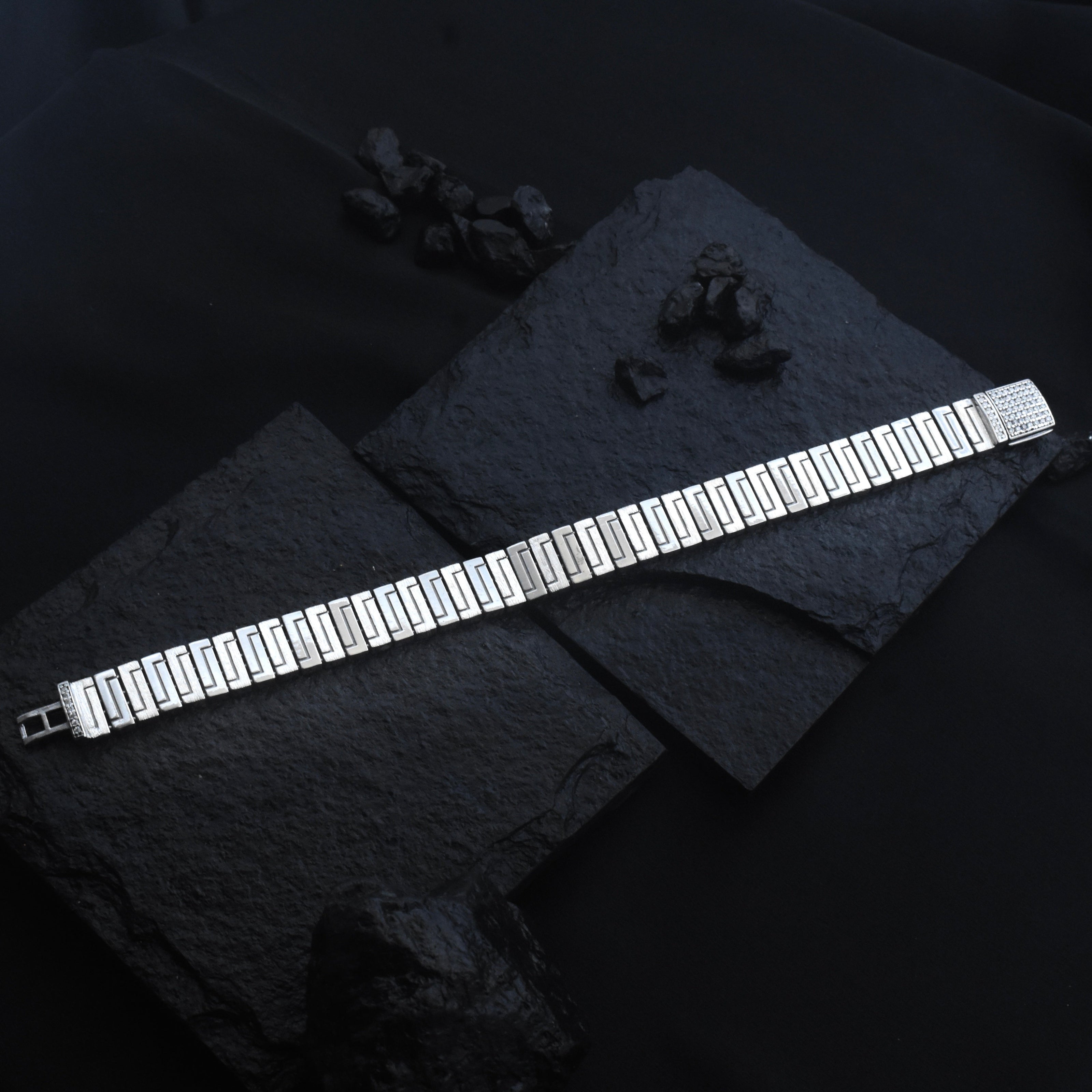 Twin Tile Silver Bracelet