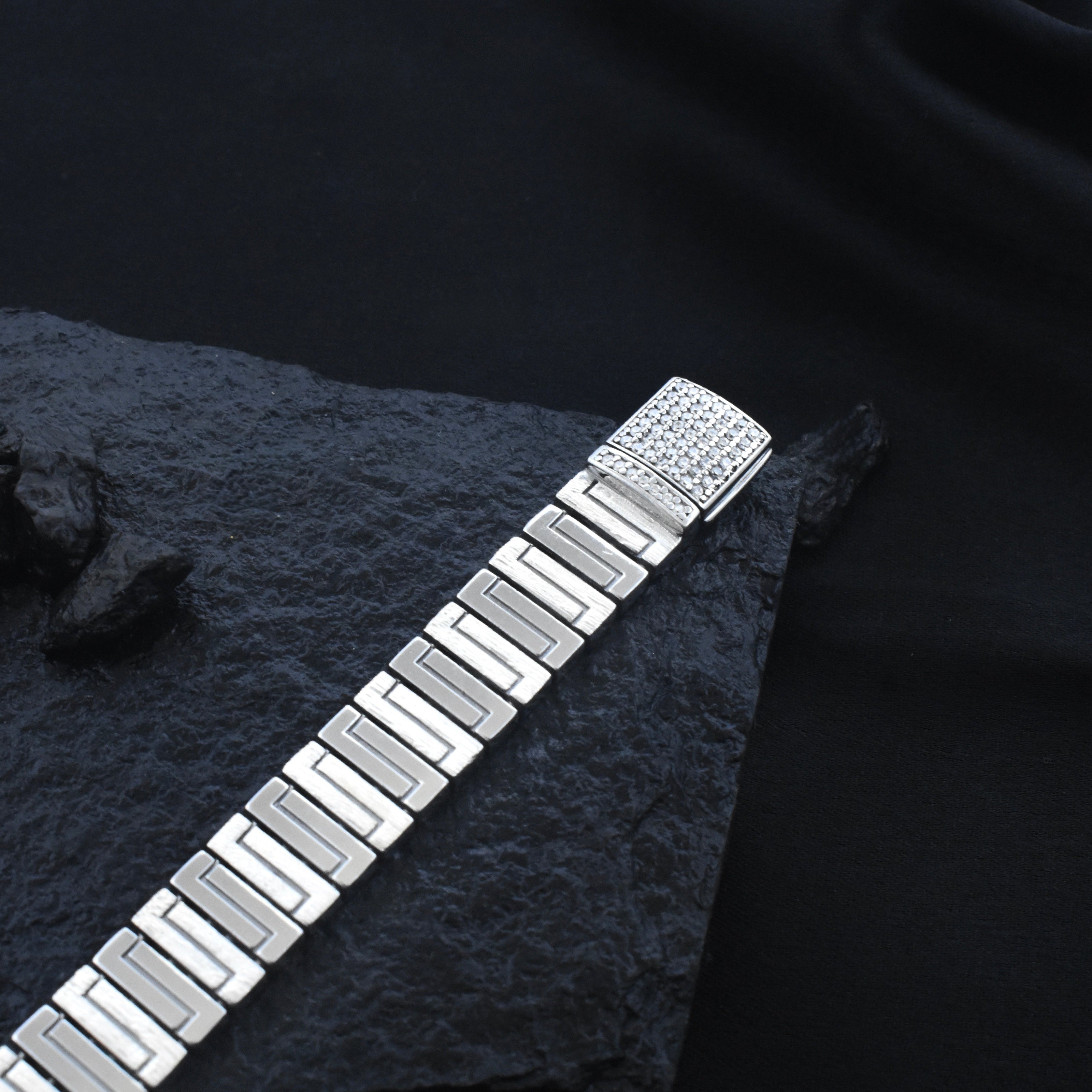 Twin Tile Silver Bracelet