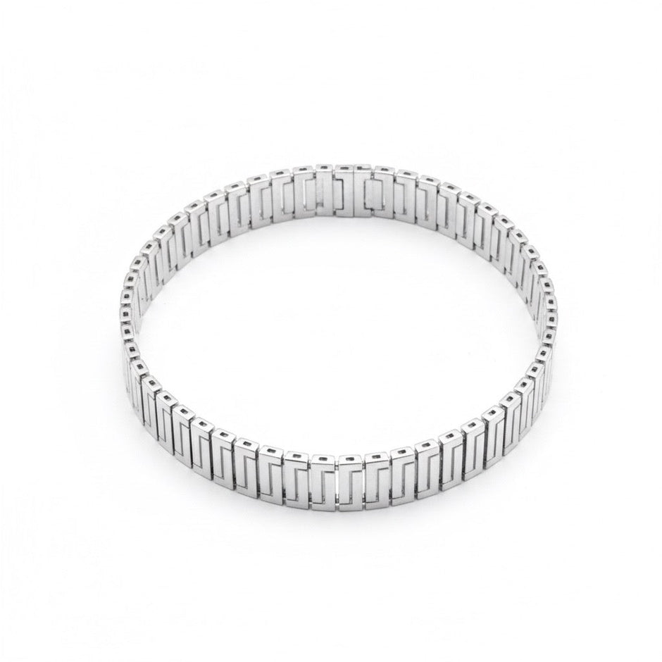 Twin Tile Silver Bracelet