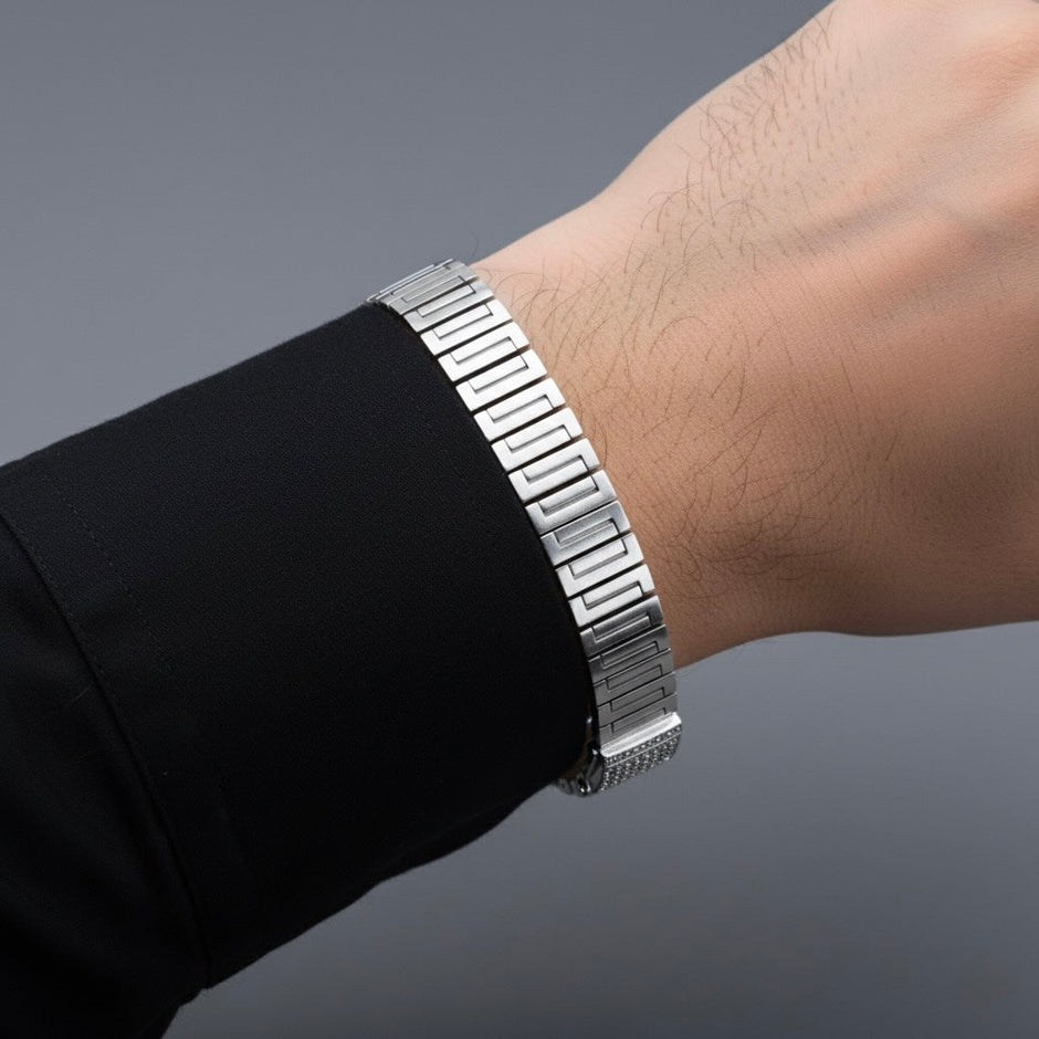 Twin Tile Silver Bracelet