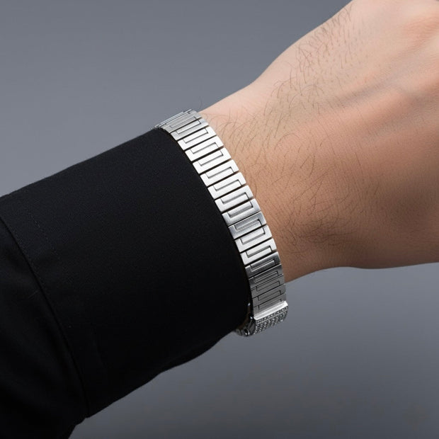 Twin Tile Silver Bracelet