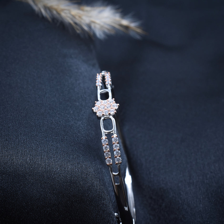 Pink Pave Silver Bracelet