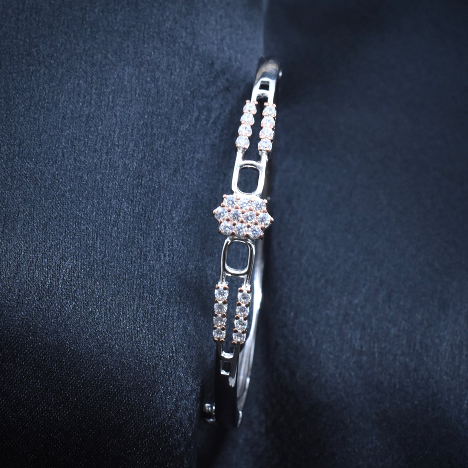 Pink Pave Silver Bracelet