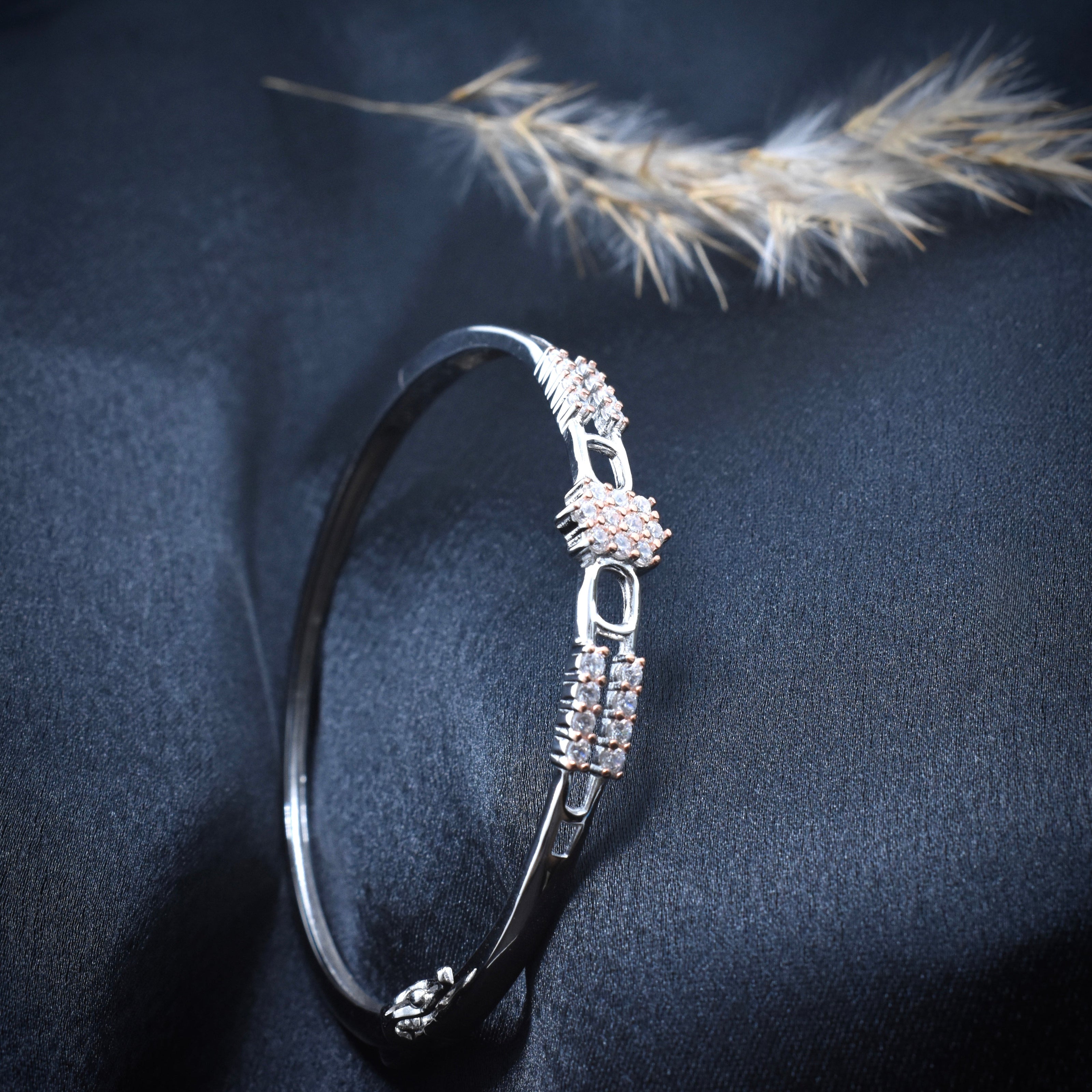 Pink Pave Silver Bracelet