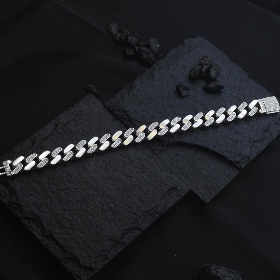 Iced Cuban Silver Bracelet
