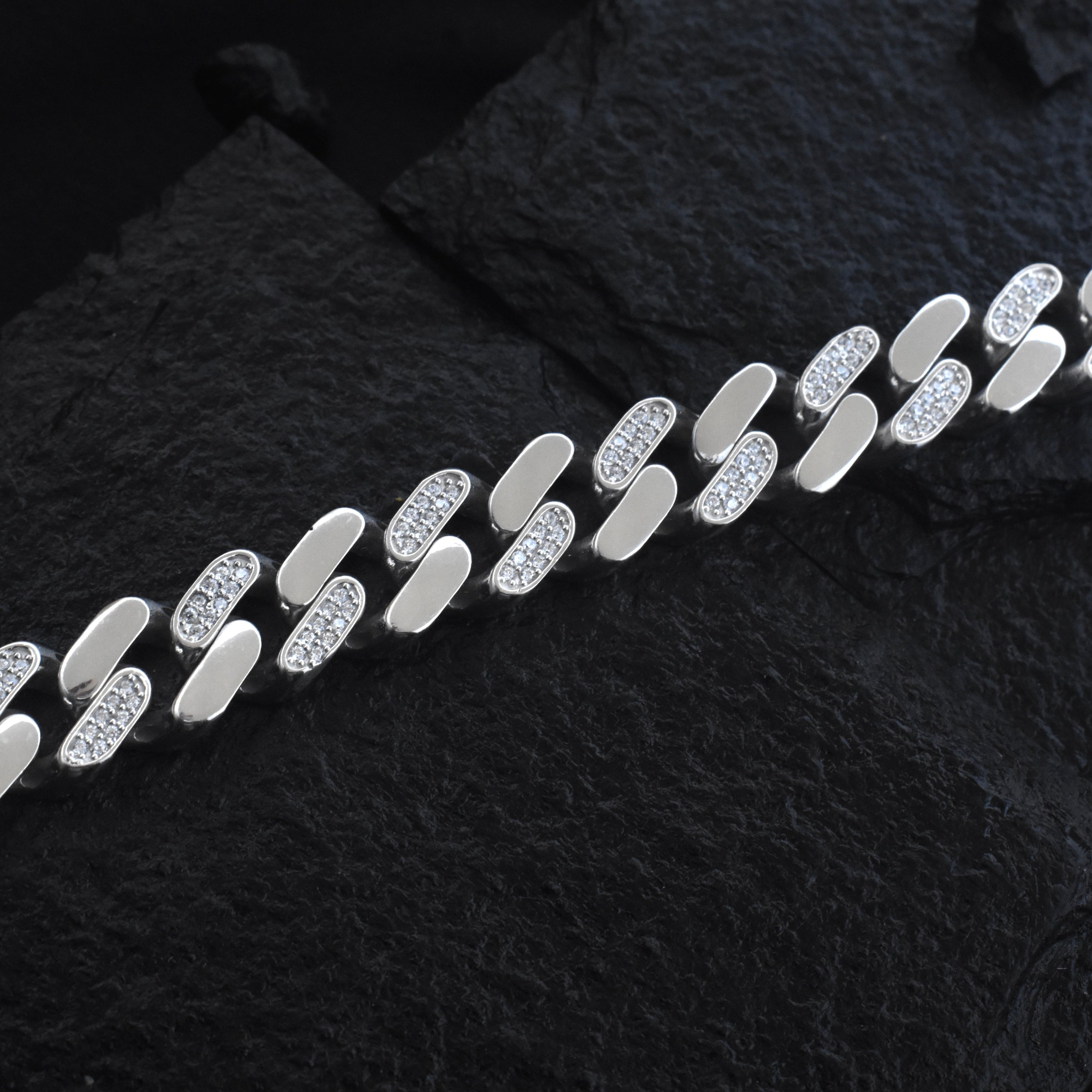 Iced Cuban Silver Bracelet