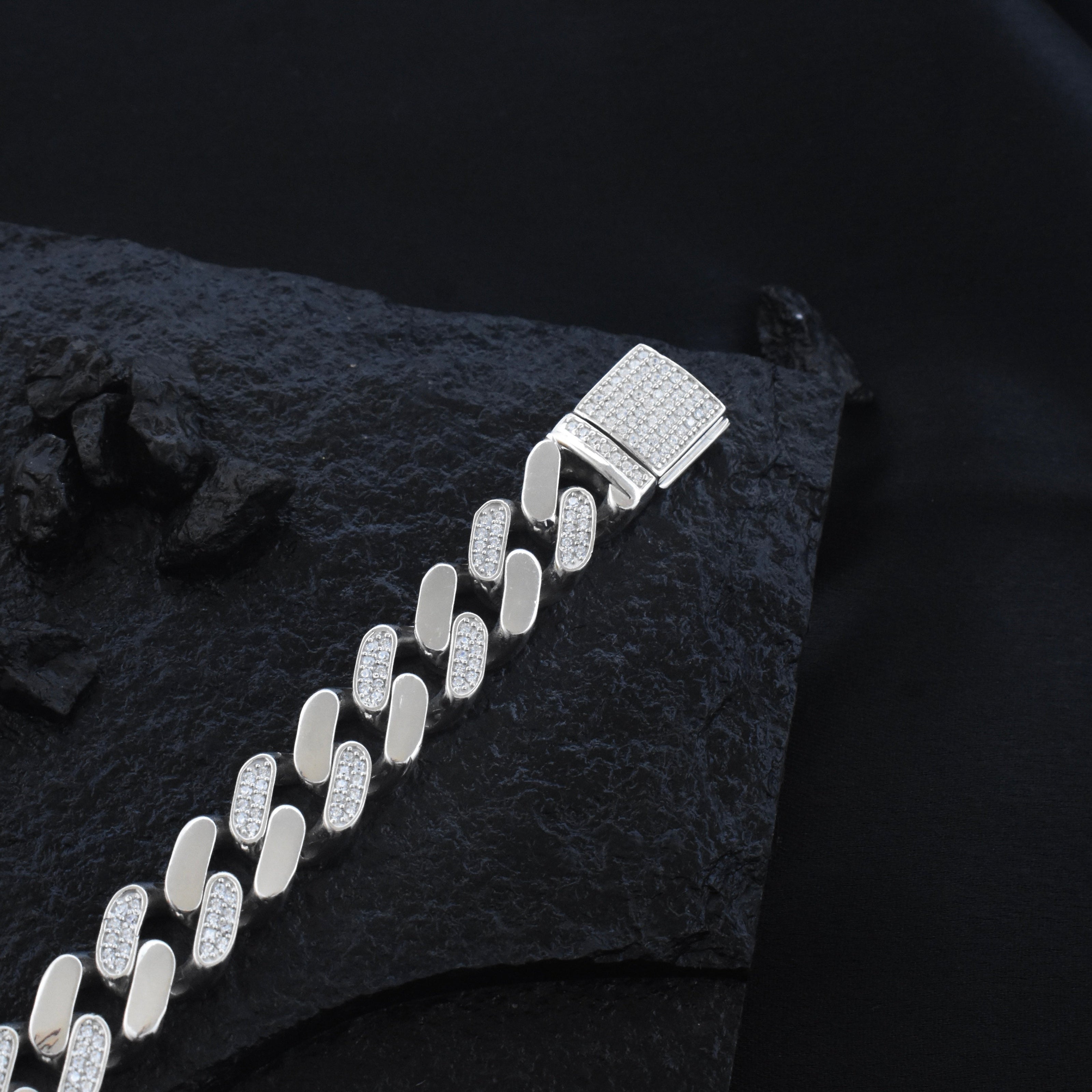 Iced Cuban Silver Bracelet