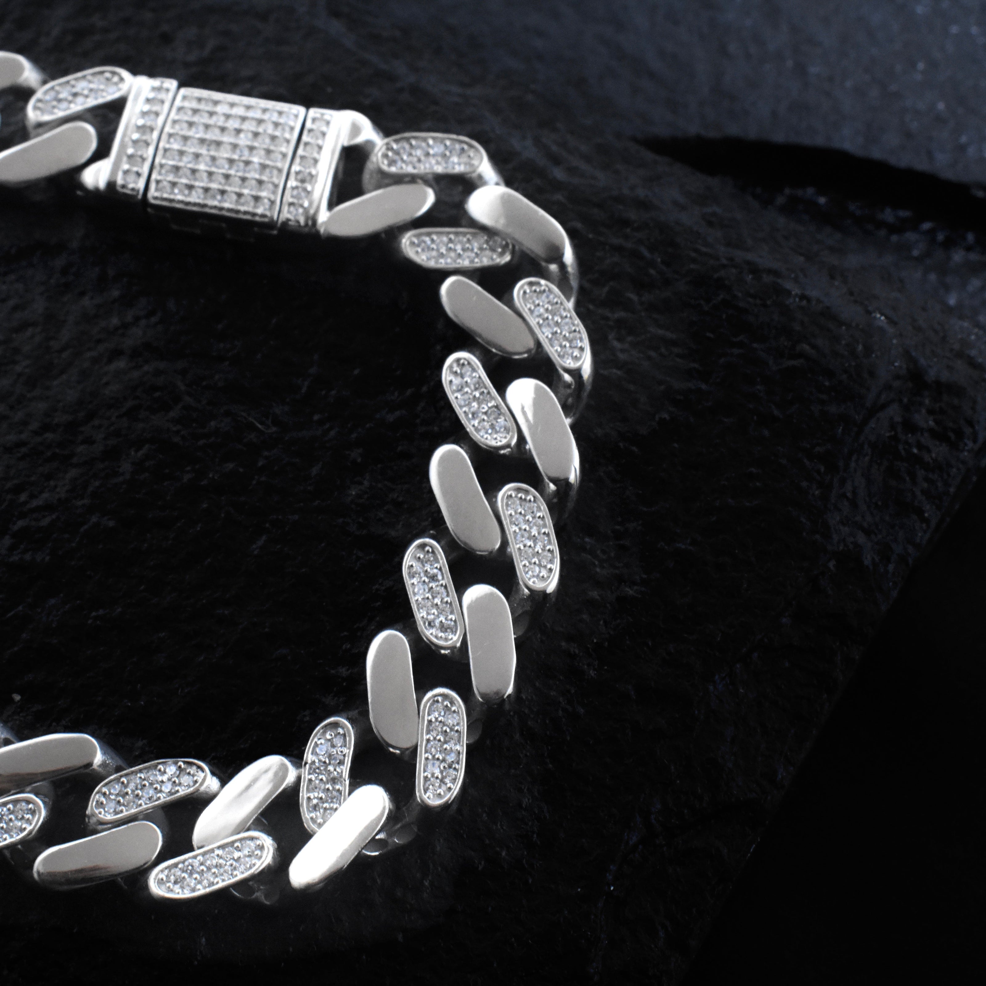 Iced Cuban Silver Bracelet