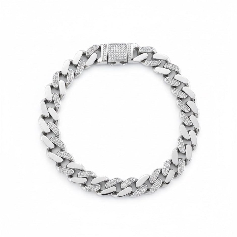 Iced Cuban Silver Bracelet