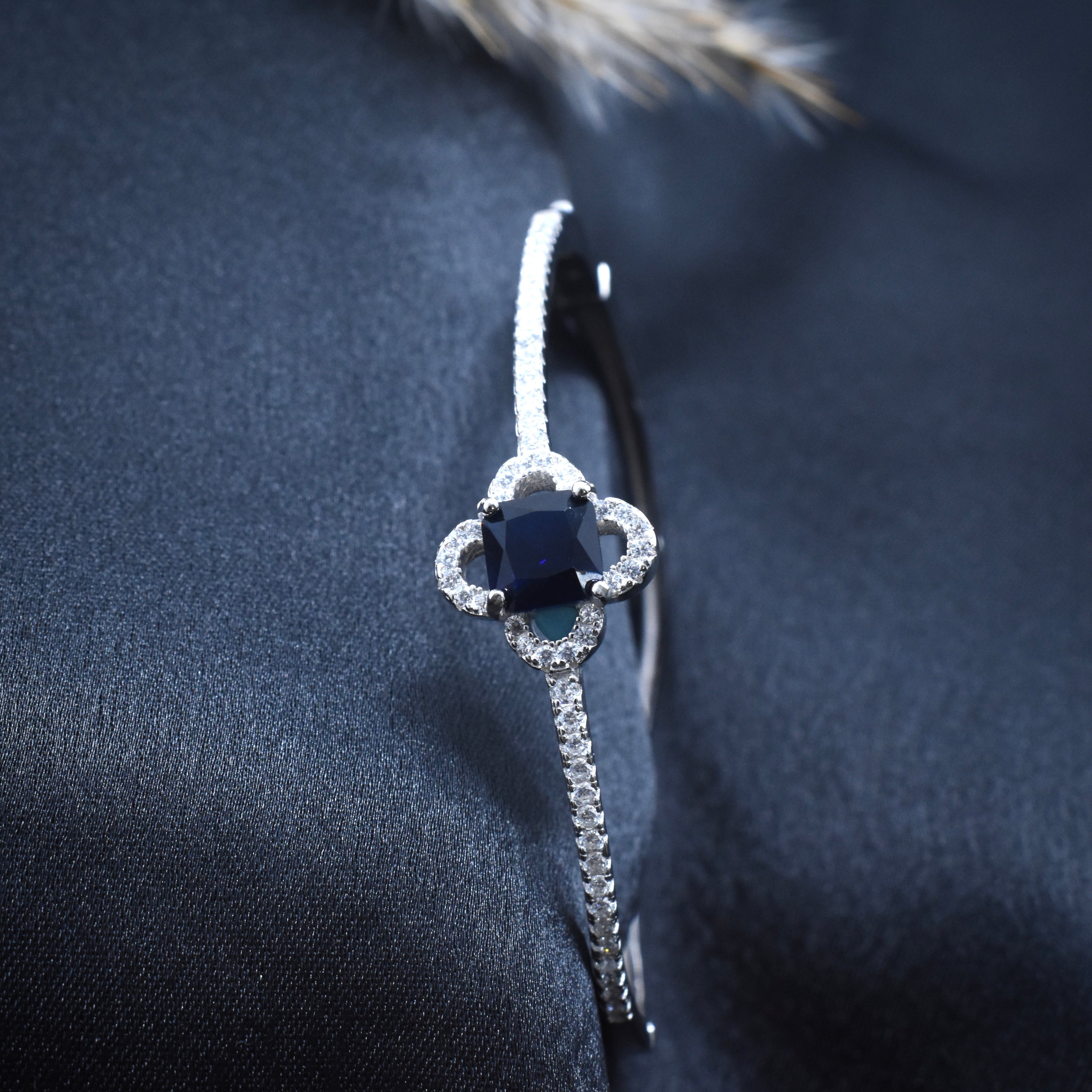 Dot Swirl Silver Bracelet