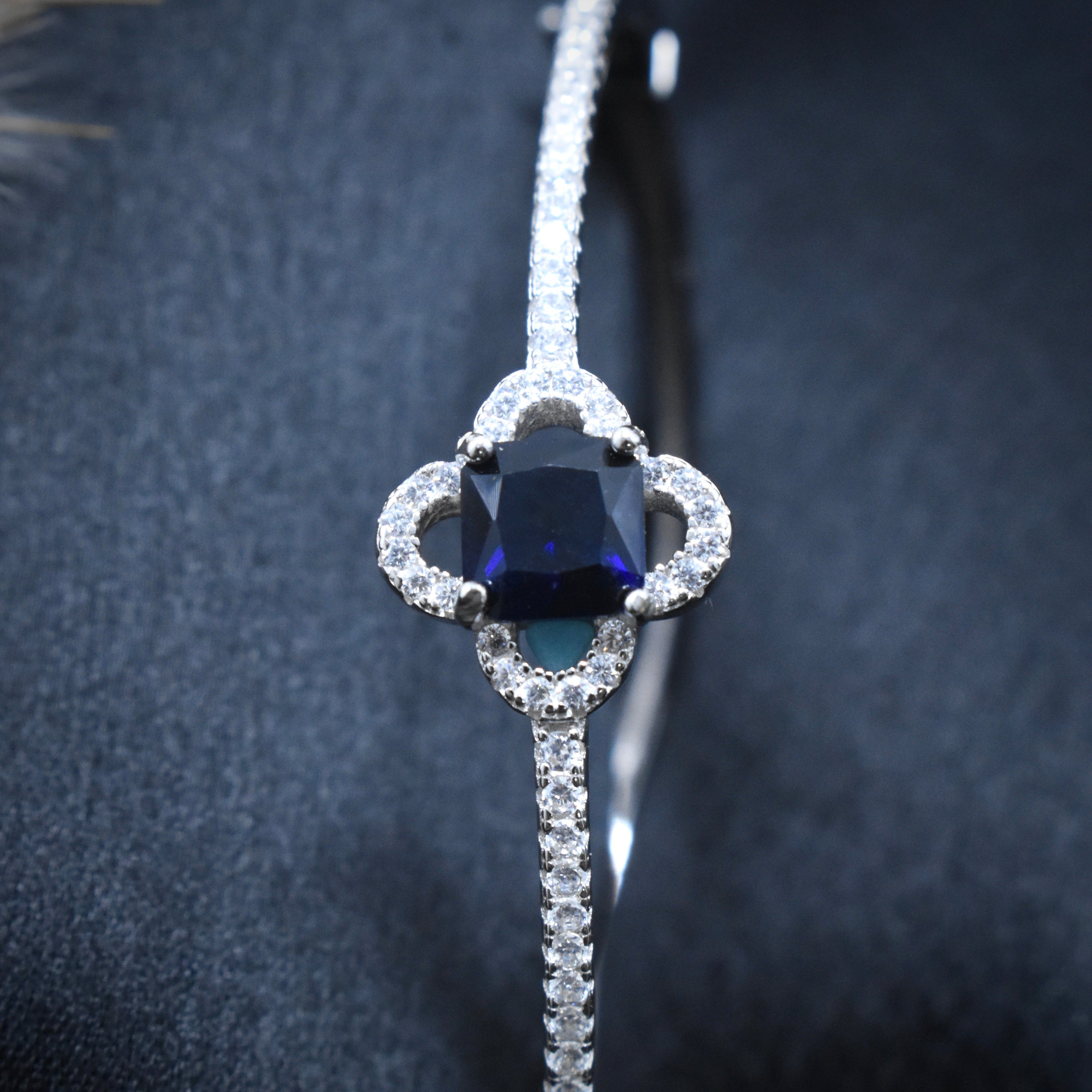 Dot Swirl Silver Bracelet