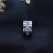 Wide Cuff Baguette Cluster Ring with Pavé Accents