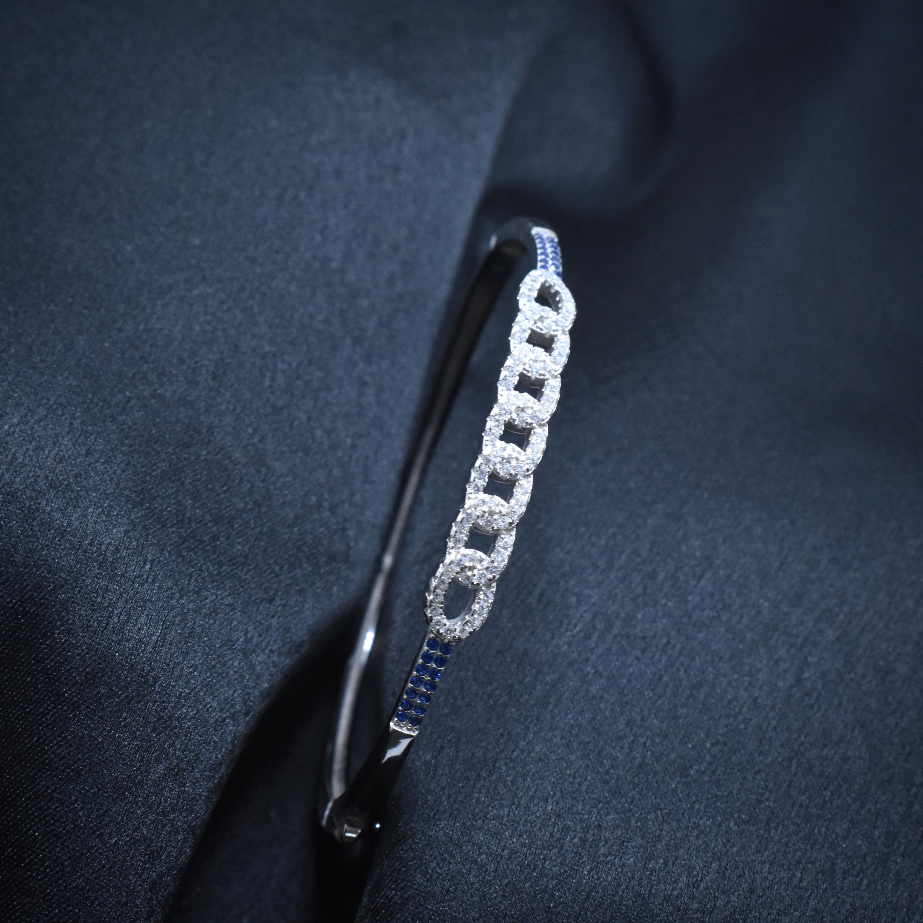 Crushed Leaf Silver Bracelet