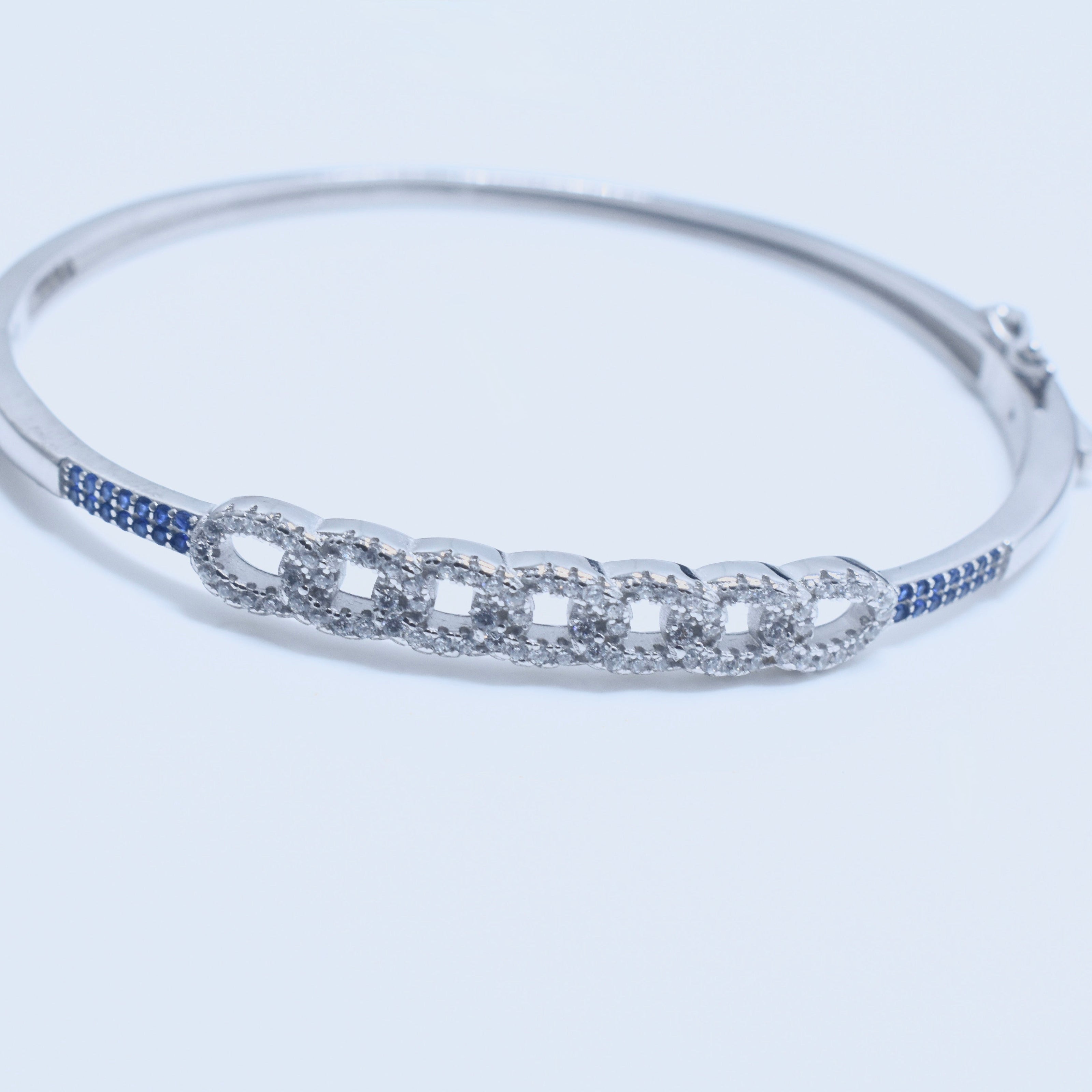 Crushed Leaf Silver Bracelet