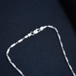 Twisted Oval Segment Silver Unisex Chain